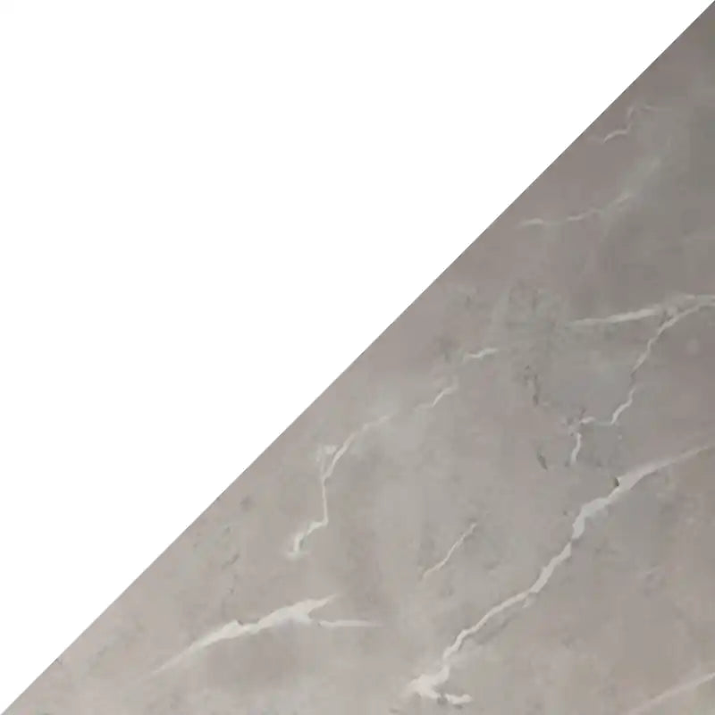 23.6 Table d'appoint moderne - Blanc et gris avec effet marbre