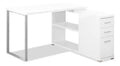 Milo 47.25 L-Shaped Adjustable Office Desk with 3-Drawers & Open Shelves