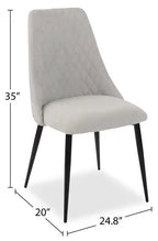 Chaise de salle à manger Miya en tissu polyester