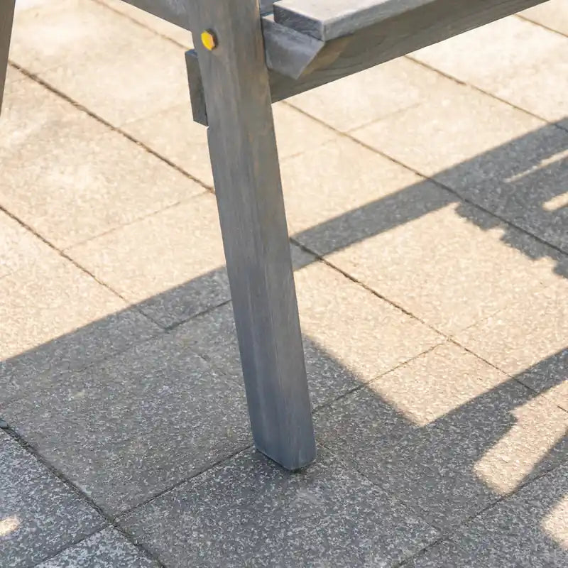 Banc de jardin 2 places avec table, en bois