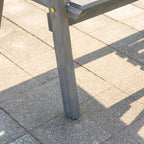 Banc de jardin 2 places avec table, en bois