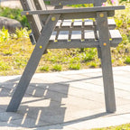 Banc de jardin 2 places avec table, en bois