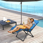 Outsunny Padded Zero Gravity Chair, Folding Recliner Chair