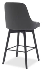 Tabouret de comptoir Nash avec assise pivotante et revêtement en similicuir, hauteur 26,5 po, bois et métal