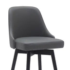 Tabouret de comptoir Nash avec assise pivotante et revêtement en similicuir, hauteur 26,5 po, bois et métal