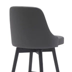 Tabouret de comptoir Nash avec assise pivotante et revêtement en similicuir, hauteur 26,5 po, bois et métal