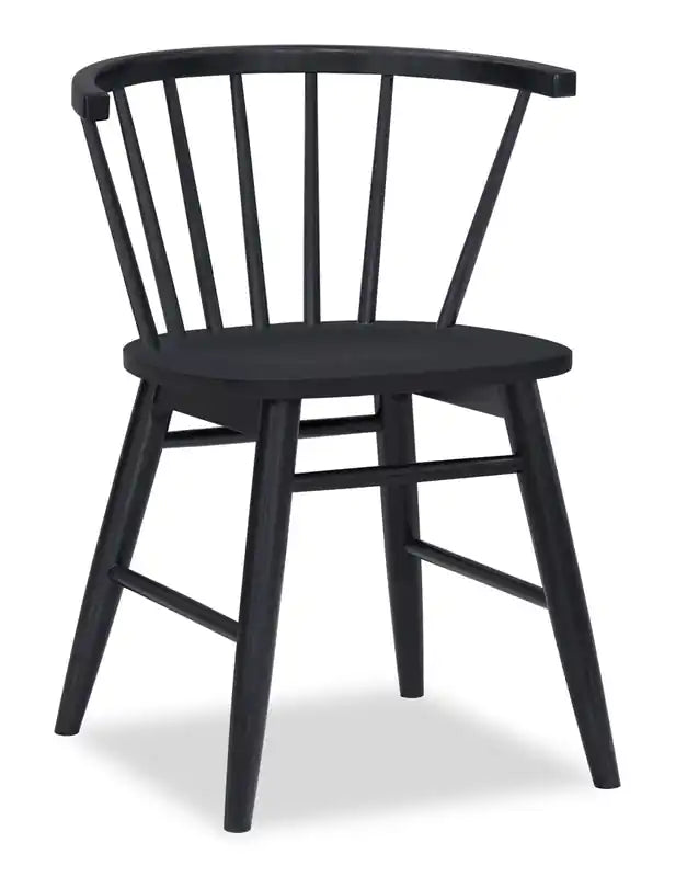 Chaise de salle à manger Remi à dossier incurvé et barreaux