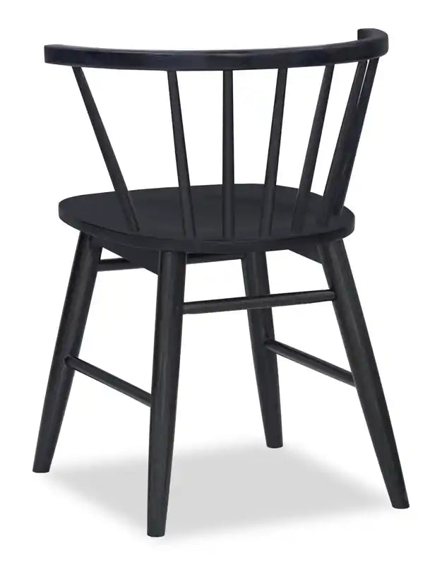 Chaise de salle à manger Remi à dossier incurvé et barreaux