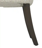Chaise de salle à manger à dossier cabriolet avec tissu aspect lin