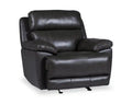 Sorrento 42 Genuine Leather Power Reclining Chair with USB Port - Charcoal Grey