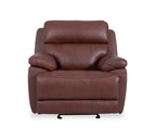 Fauteuil inclinable électrique en cuir véritable Sorrento 42 avec port USB - Gris anthracite