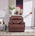 Fauteuil inclinable électrique en cuir véritable Sorrento 42 avec port USB - Gris anthracite